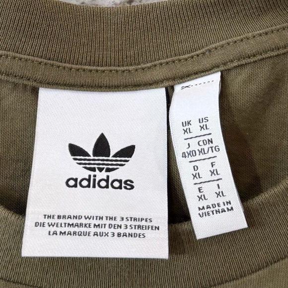 Adidas Men's Olive and Camo Short Sleeve Tee - Picture 5 of 5